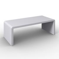 KONFERENČNÝ STOLÍK LINEA - biela/krémová, Modern, kompozitné drevo (110/50/38cm) - Bessagi Home