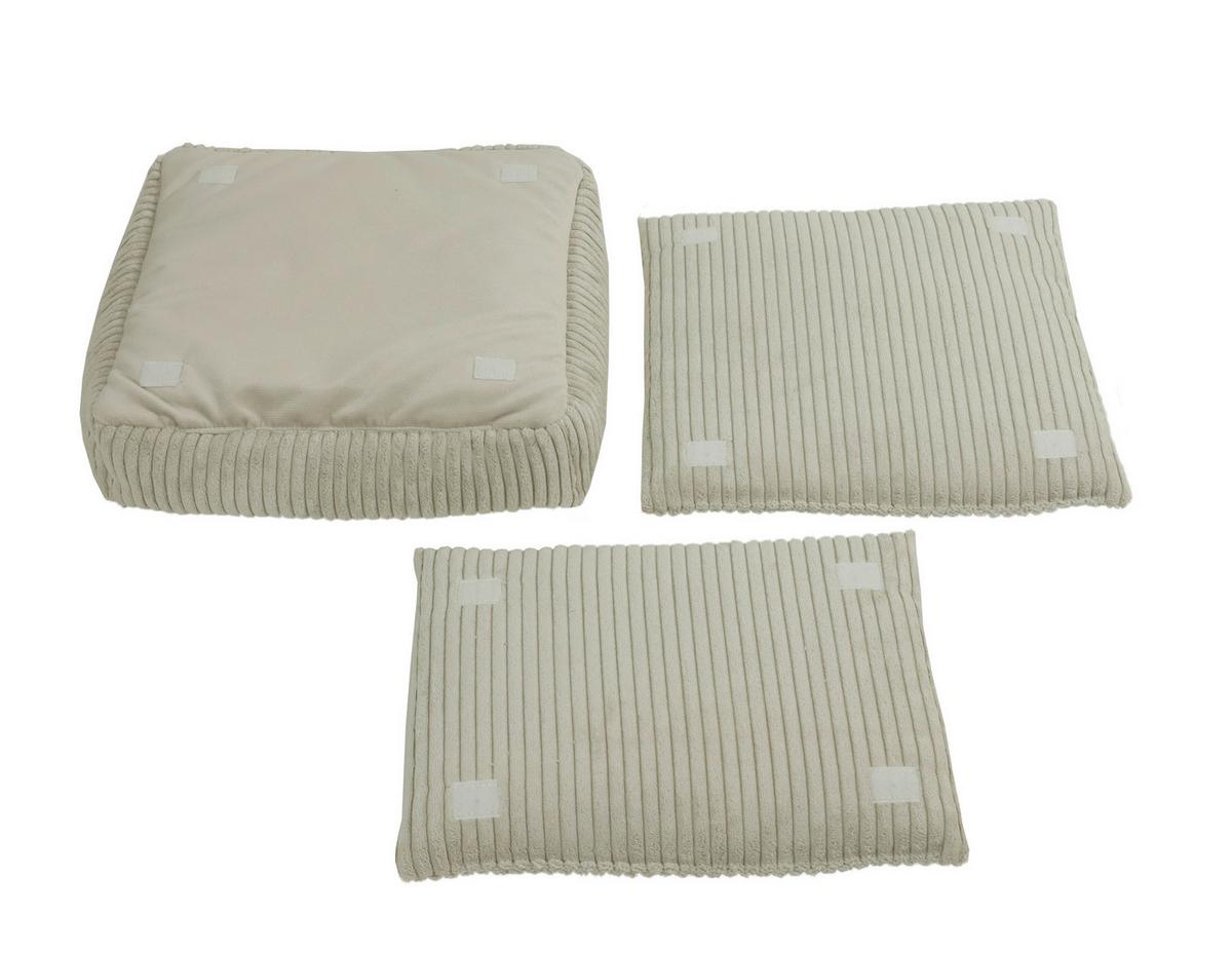 Kratzbaum Modern Beige Bezug Abnehmbar, B: 54 Cm - Beige, Basics, Holzwerkstoff/Textil (76/54/93cm)