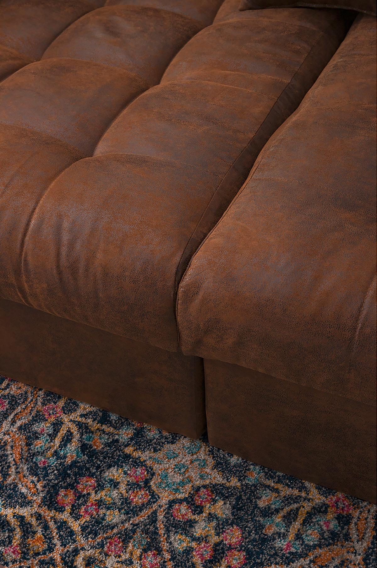 Bigsofa Naomi Braun B: 284 Cm - Schwarz/Braun, Design, Textil (284/94/148cm) - Livetastic