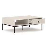 Konferenční stolek, kašmírový, š: 104,2 cm - černá/kašmírová, Design, kov/kompozitní dřevo (104,2/39,9/68cm) - P & B