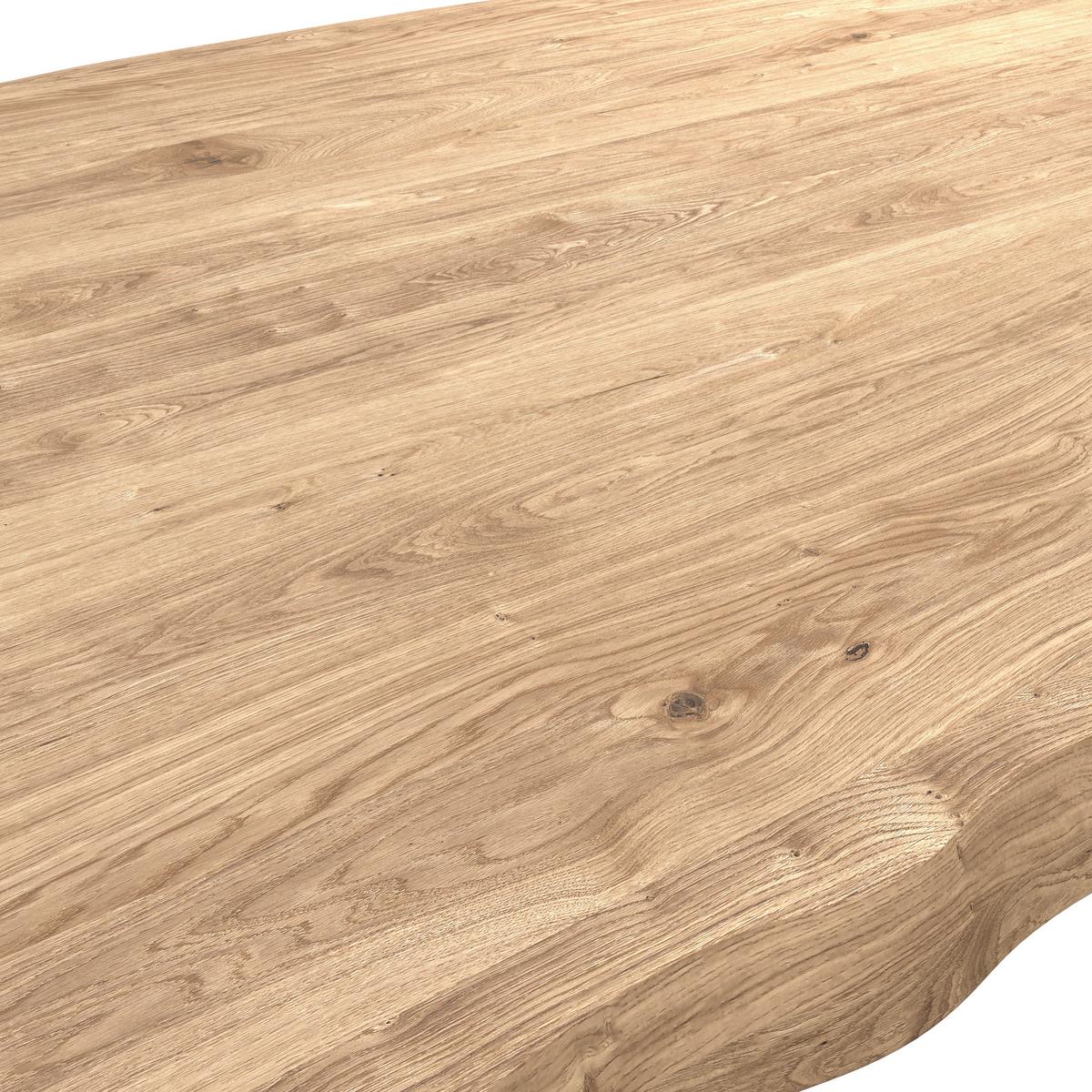 JEDÁLENSKÝ STÔL WOOD 160 - čierna/prírodná farba, Konventionell, kov/drevo (160/75/90cm) - James Wood