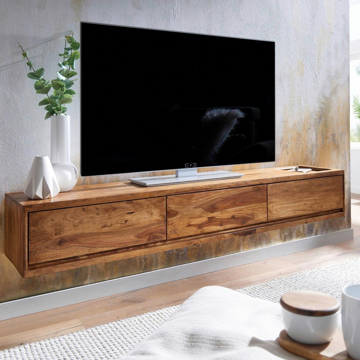Lowboard Sheesham B: 160 cm Sheeshamfarben - Sheeshamfarben, Design, Holz (160/25/35cm) - MID.YOU