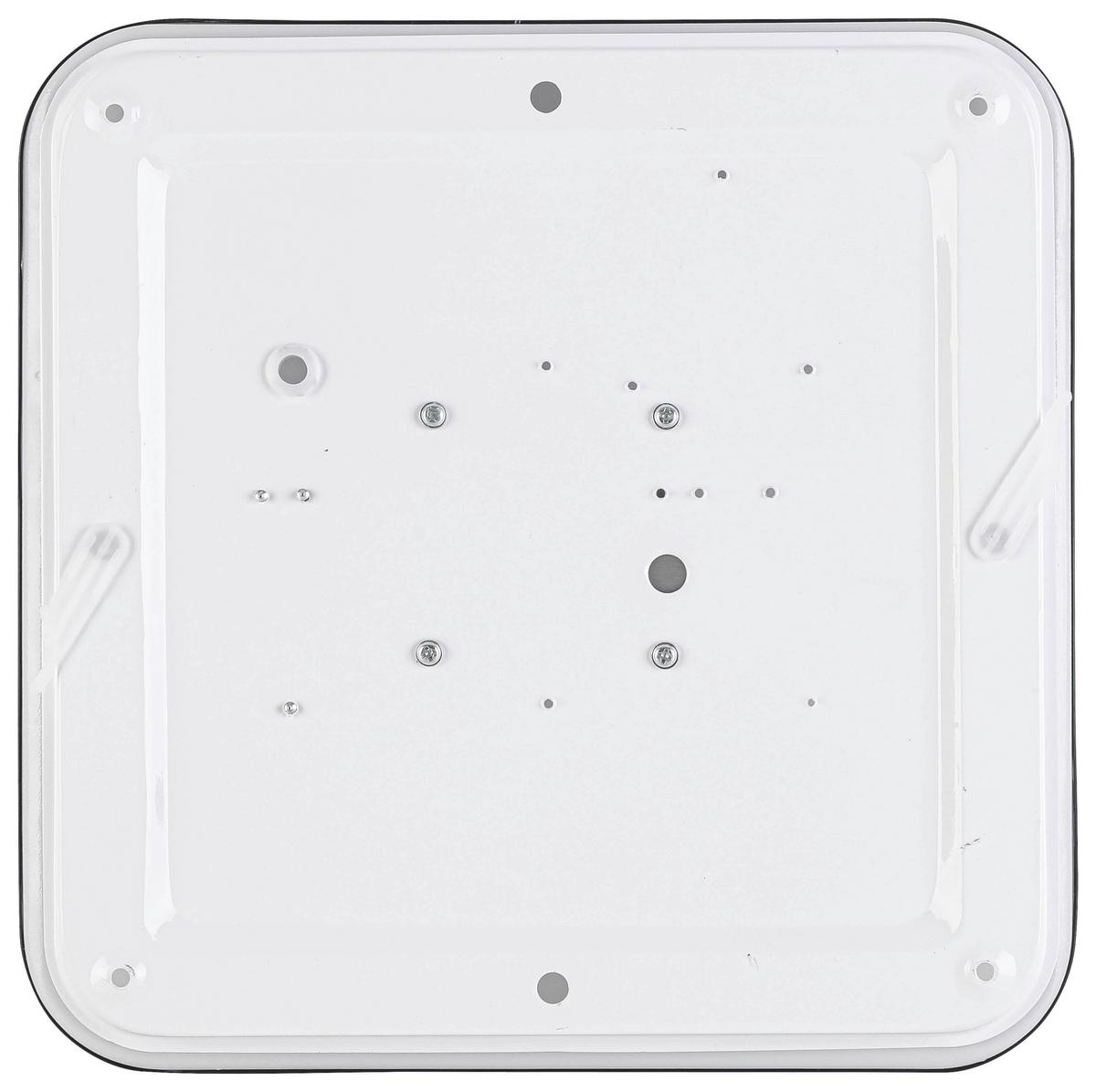 LED-Deckenleuchte Isa - Schwarz/Weiß, MODERN, Kunststoff/Metall (27/27/5cm) - Luca Bessoni