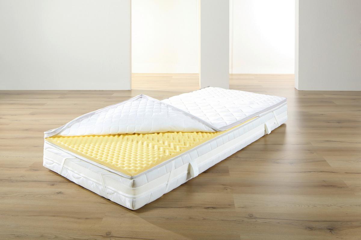 Topper Visco-Soft 160x200 cm Viscoschaumkern 7 Zonen - Weiß, Basics, Textil (160/200cm) - FAN