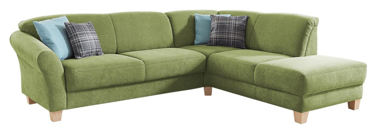 Ecksofa Gotland grün, 257x212 cm - Naturfarben/Grün, KONVENTIONELL, Textil (257/212cm) - Sit & More