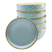 SADA MISEK NA OMÁČKU NATURE COLLECTION - pastelově modrá, Trend, keramika (11,5cm) - Creatable