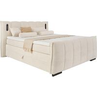 Boxspringbett Elysia Inkl. Matratze 160x200 - Beige/Schwarz, Trend, Holz/Holzwerkstoff (160/200cm) - Luca Bessoni