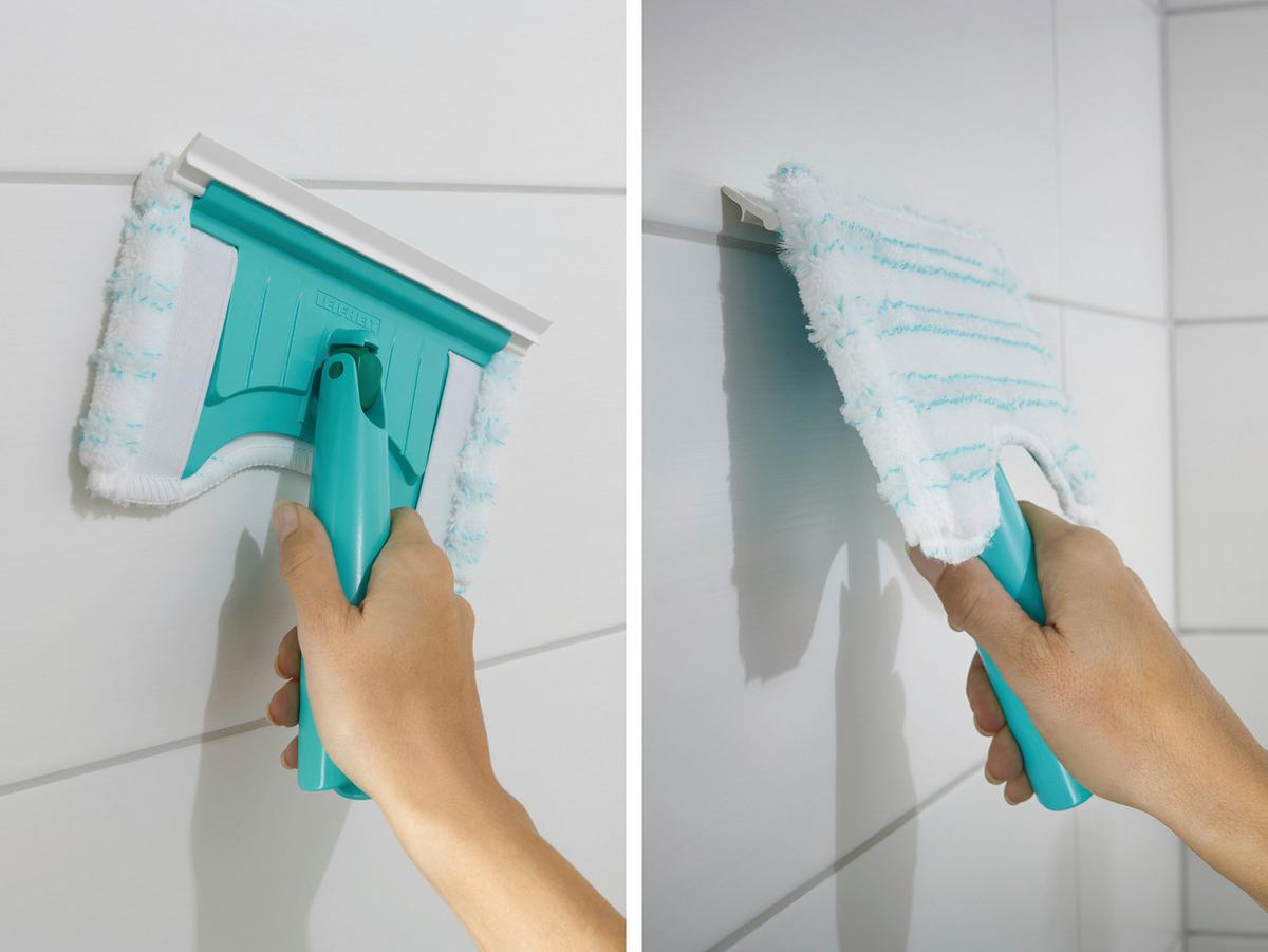 Fliesen- Und Wandwischer 41701 Bath Cl. Micro Duo - Türkis, Basics, Kunststoff/Textil (20cm) - Leifheit