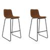 Barhocker-Set Byron - Cognac/Schwarz, LIFESTYLE, Kunststoff/Metall (48/102/54cm) - MID.YOU