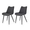 Stuhl-Set Lotta 2-Teilig Anthrazit B: 53 cm - Anthrazit/Schwarz, MODERN, Textil/Metall (53/86/59cm) - MID.YOU