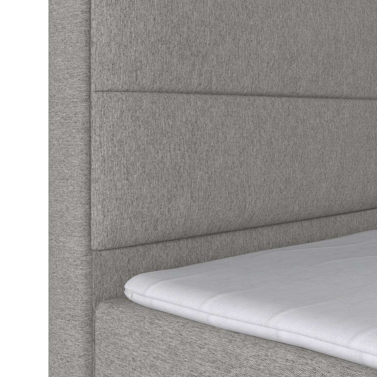 Boxspringbett mit Bettkasten Palermo 180x200 Silberfarben - Silberfarben/Schwarz, MODERN, Karton/Holzwerkstoff (180/200cm) - MID.YOU