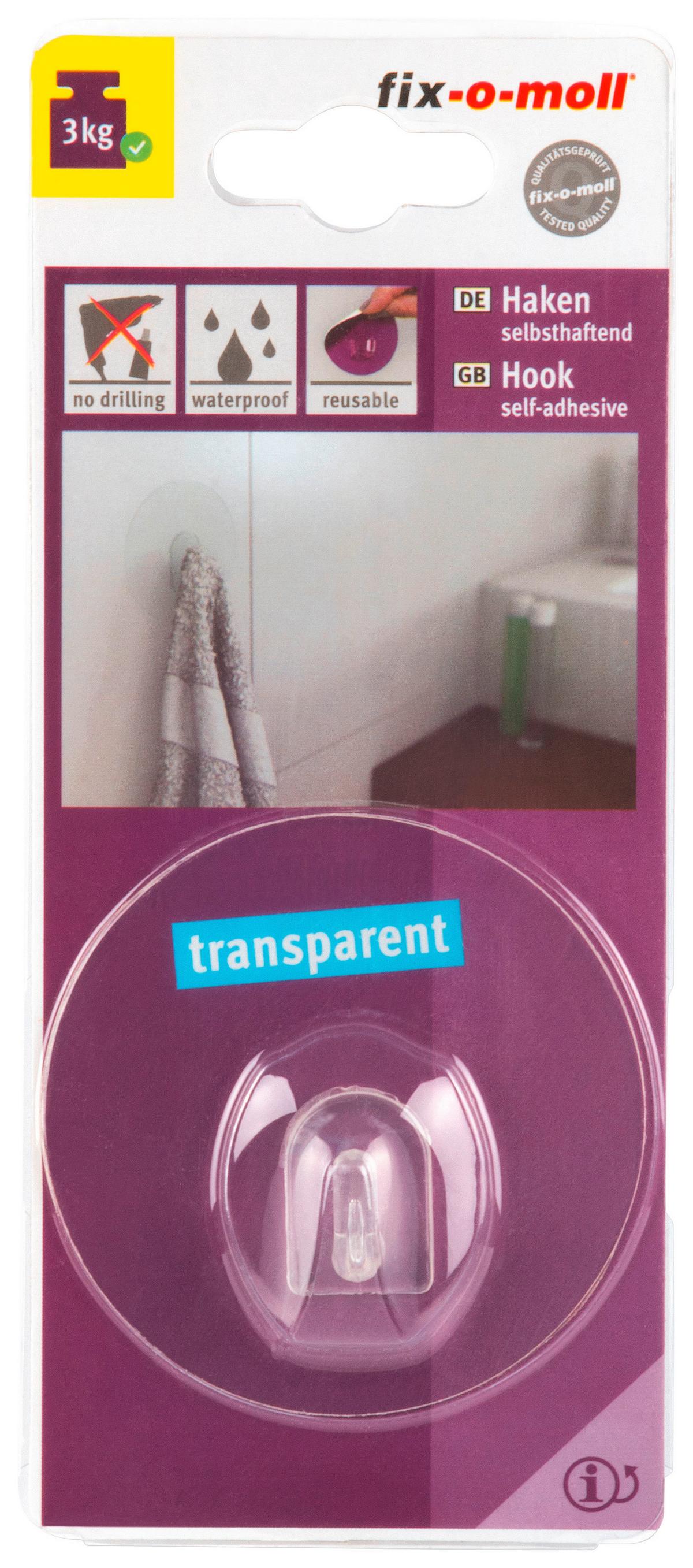 Öntapadós Kampó Átm: 68mm - áttetsző, műanyag (6,8cm) - Suki