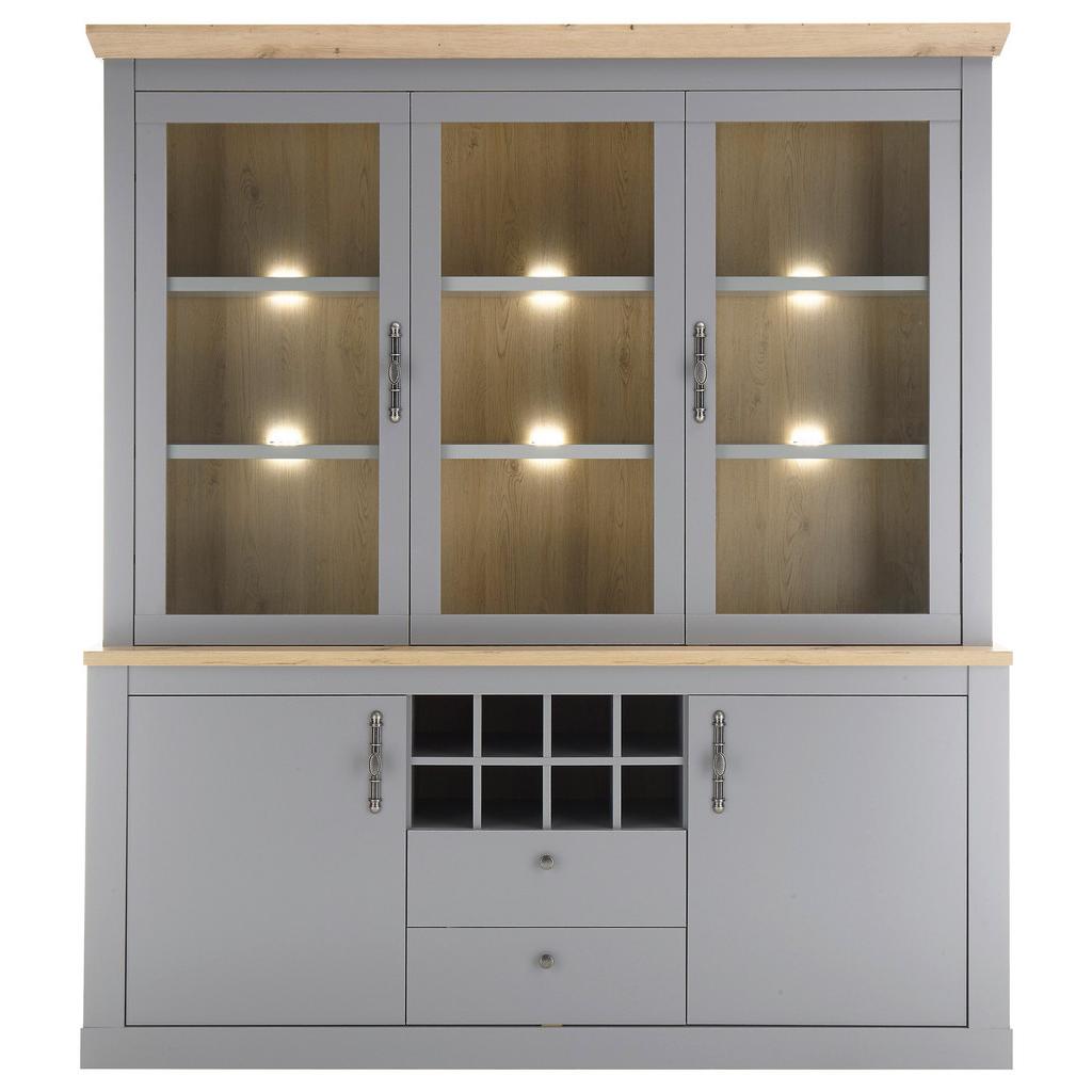Buffet Chambord Hellgrau/Eiche Dekor B: 183cm