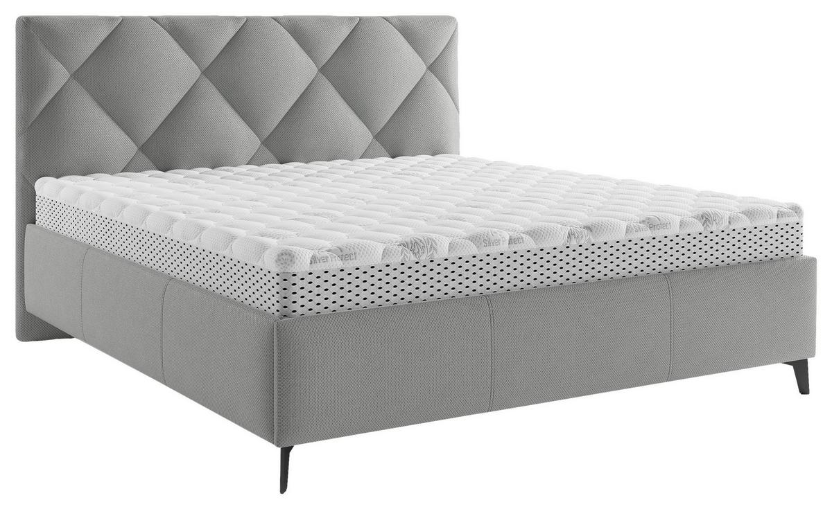 Čalúnená posteľ BIANCO 180x200, tmavosivá - čierna/bronzová, Modern, kov/drevo (180/200cm)