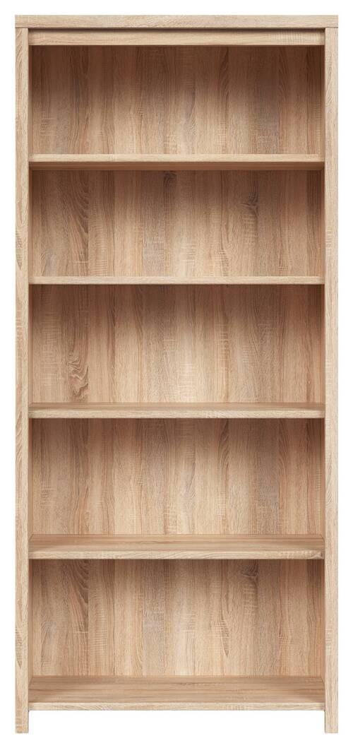 Regal Kaspian Bookshelf - Schwarz/Sonoma Eiche, Design, Holzwerkstoff (90/200,5/40,5cm)