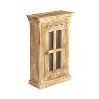 Hängeschrank Mangoholz B: 44cm - Naturfarben, Design, Glas/Holz (44/70/20cm) - MID.YOU