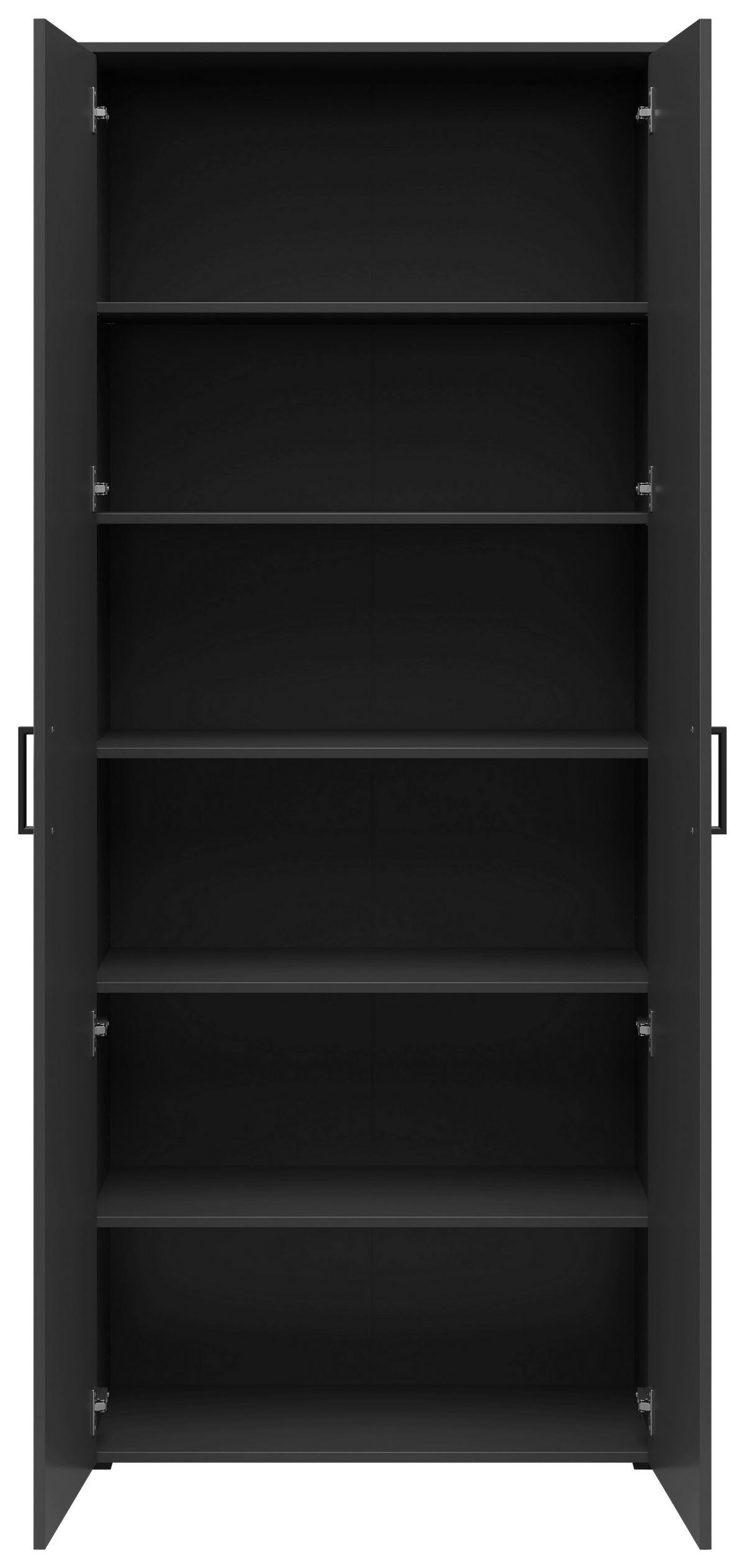 Skriňa MULTISTAURAUM š: 80 cm - čierna/grafitová, Modern, kompozitné drevo/plast (80/195/40cm)