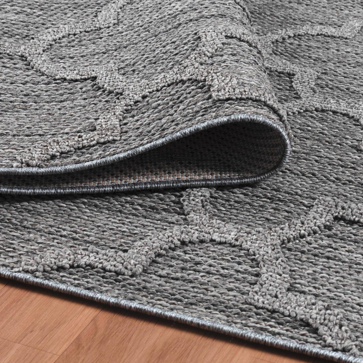 Outdoorteppich Patara - Grau, Design, Textil (160/230cm) - Novel