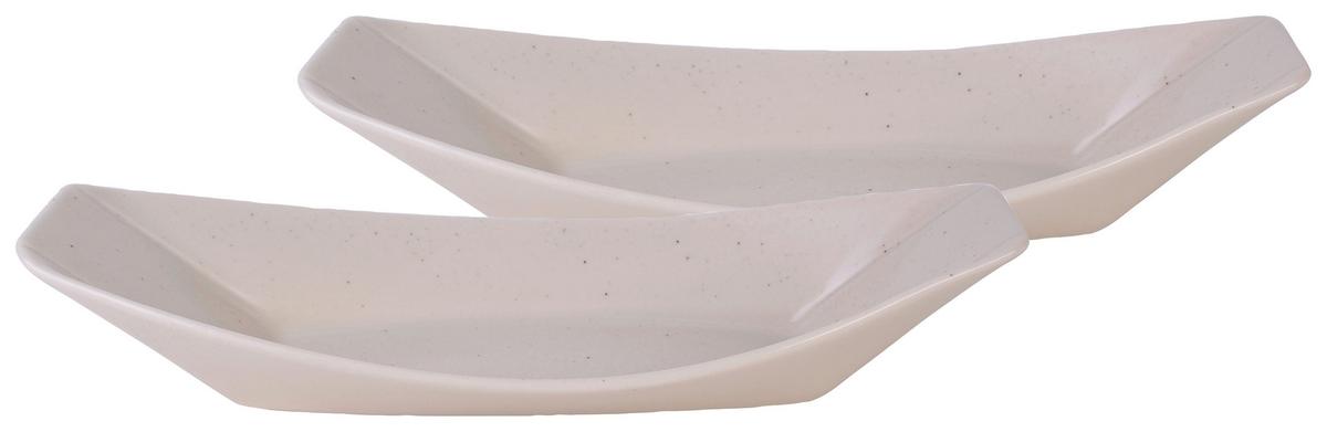 Schüsselset Keramik Creme 2--teilig. BxH: 31x12 cm - Creme, Basics, Keramik (31/12cm) - Creatable