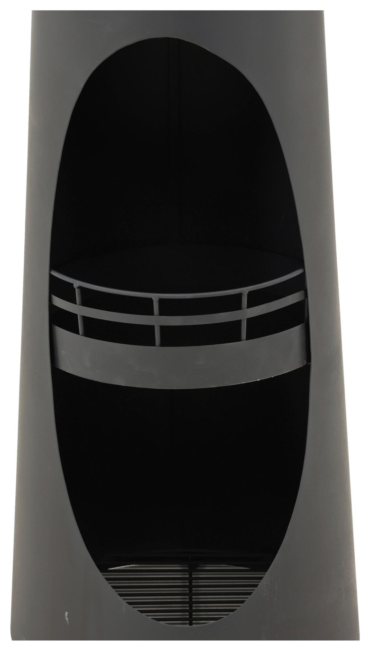 Feuerstelle Bastian - Schwarz, KONVENTIONELL, Metall (33/135/33cm) - Gardenson