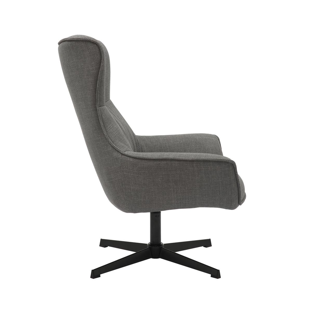 Sessel Grau B: 85 Cm - Schwarz/Grau, MODERN, Textil (85/103/83cm) - Livetastic