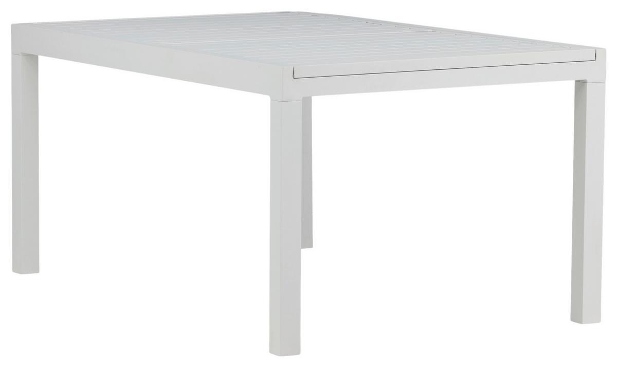 Gartentisch Marbella - Weiß, KONVENTIONELL, Metall (160/100/75cm) - Gardenson