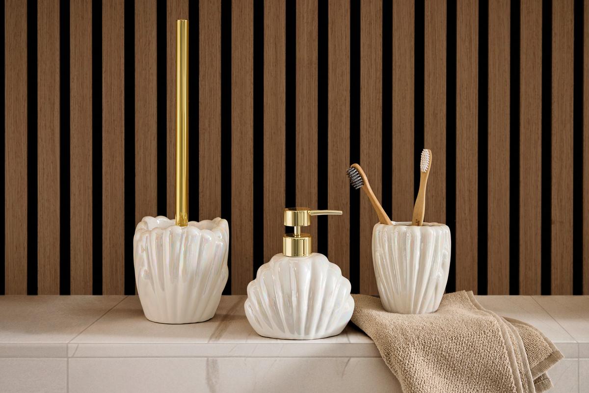 Kelímek na zubní kartáček ARIELLE - perleť, Moderní, keramika (9,2/9cm) - Mömax