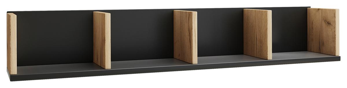 Wandregal Honsa Anthrazit/Eiche Dekor B: 97cm - Honigeiche/Anthrazit, Design, Holzwerkstoff (97/17/17cm) - MID.YOU
