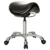 Bürohocker Ortho Sit Schwarz Bis 110 Kg - Silberfarben/Schwarz, Basics, Kunststoff/Textil (56/54/56cm) - MID.YOU