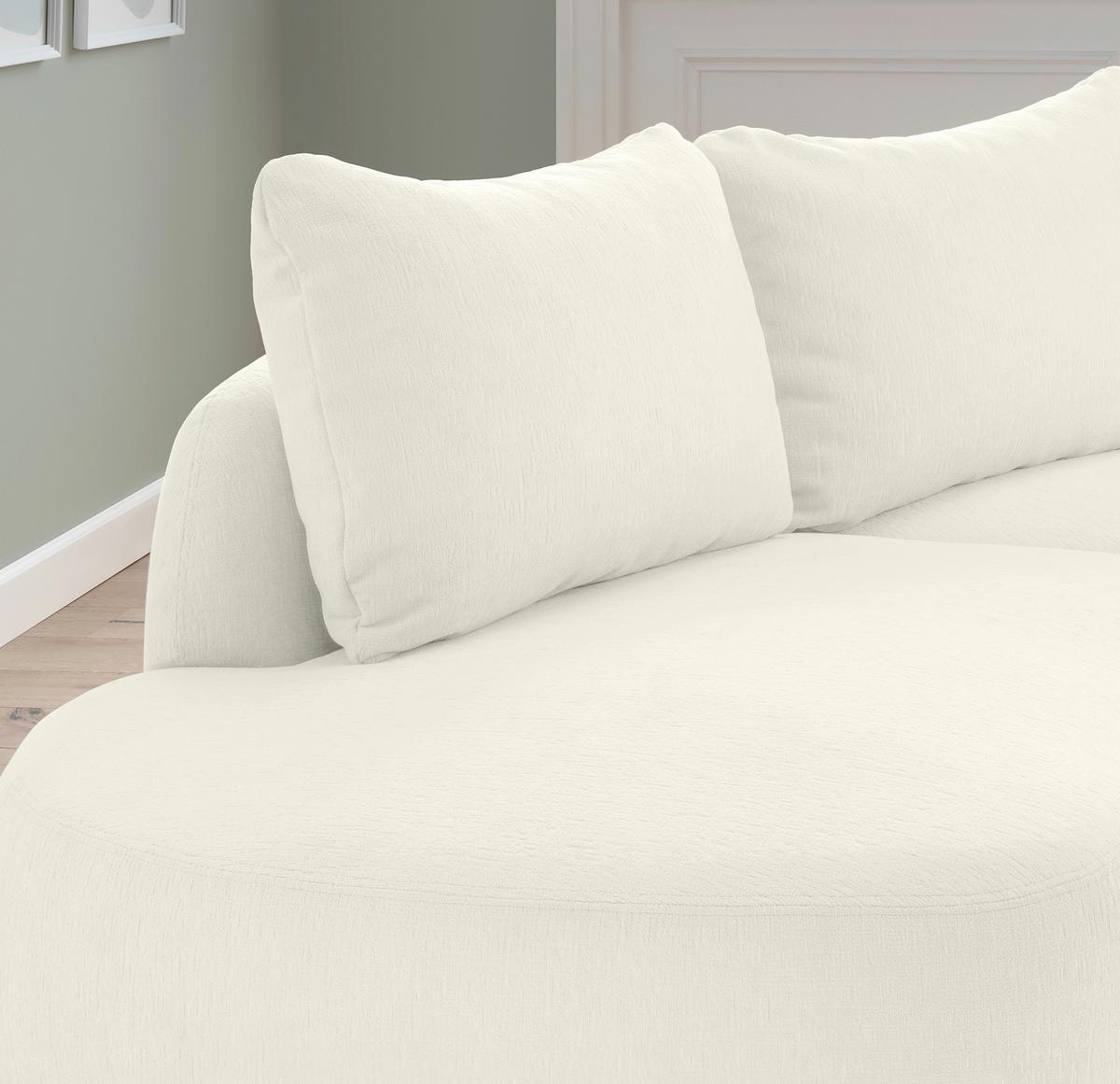 Ecksofa Doppo, Weiß S: 250x139 cm - Schwarz/Weiß, MODERN, Textil (250/139cm) - Livetastic