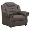 Polstersessel Boston Braun Lederlook - Schwarz/Braun, KONVENTIONELL, Textil (104/102/101cm) - Livetastic