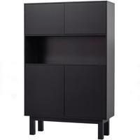 Buffet Finca Schwarz B: 110 cm - Schwarz, Design, Holz (110/170/40cm) - Livetastic
