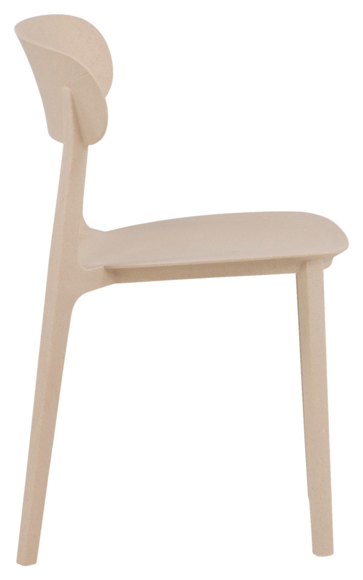 Stuhl-Set Åstol - Beige, Design, Holz/Kunststoff (50/78,5/52cm) - Livetastic