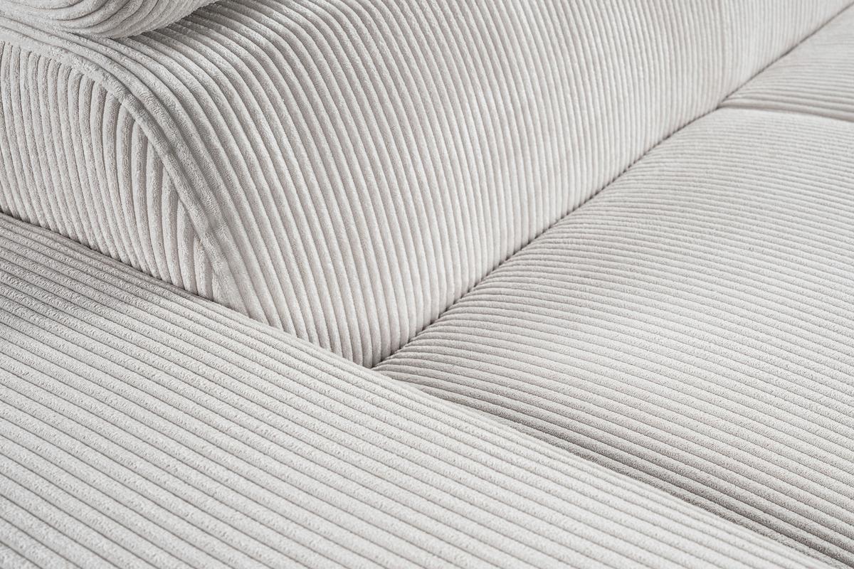 Sofa Lars Beige, Lf: 146x240 cm - Chromfarben/Creme, Basics, Textil (268/189cm) - Livetastic