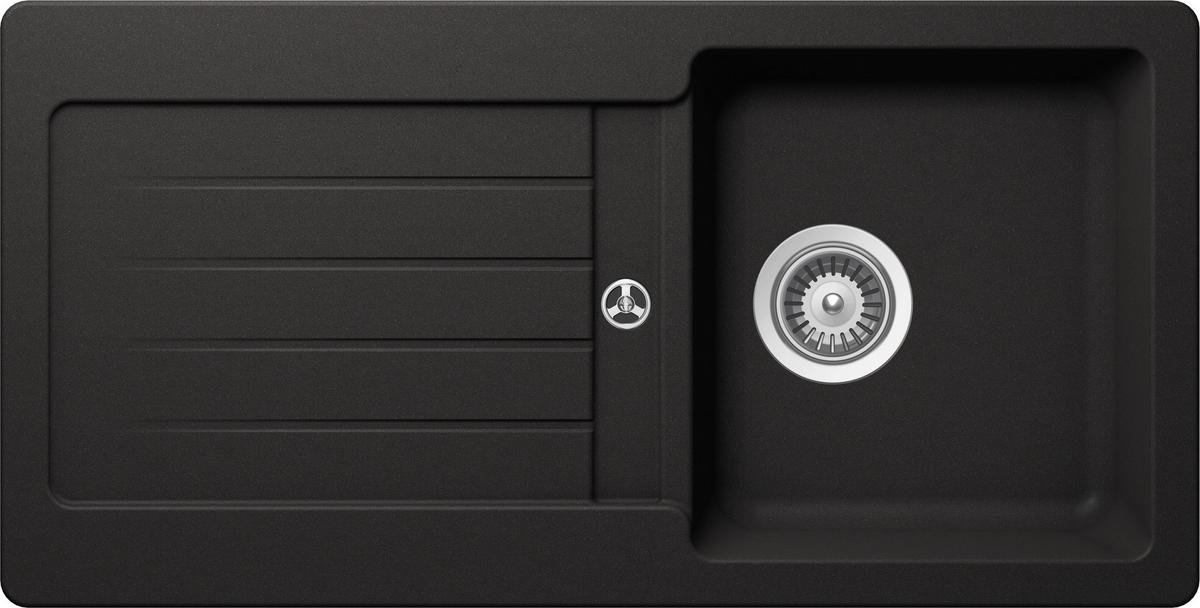 Spüle Atlanta Schwarz 86x20,5 cm - Schwarz, Basics, Stein (86/20,5/43,5cm) - Respekta