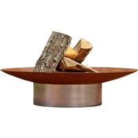 Feuerschale Grace M Rohstahl - Edelstahlfarben/Rostfarben, Basics, Metall (58/58/13,6cm)