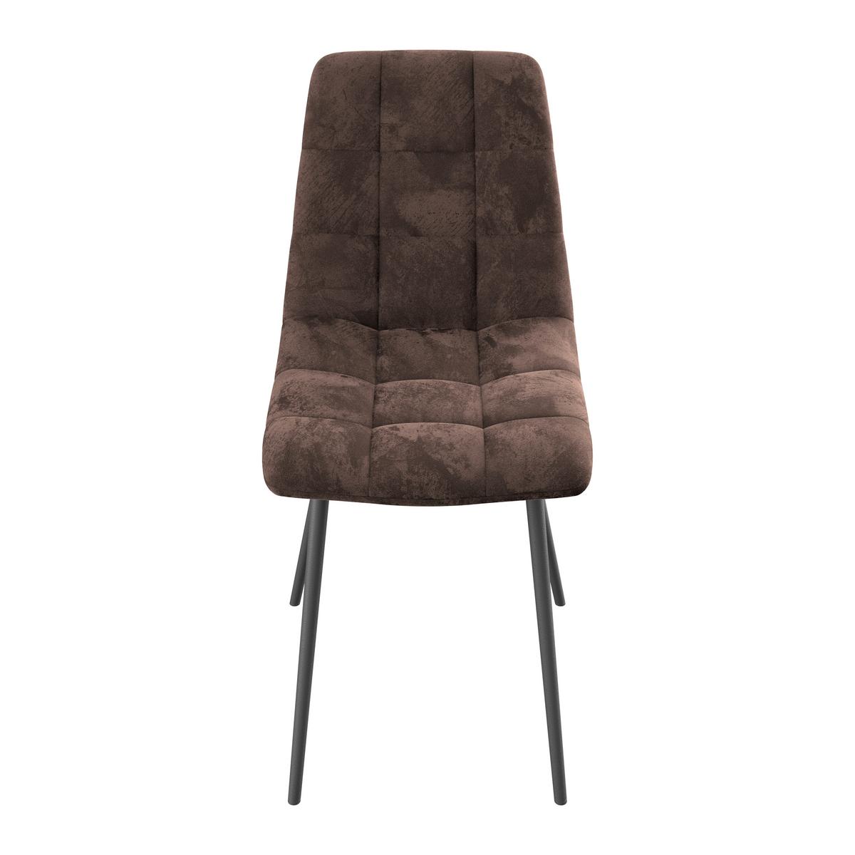 Vierfußstuhl Lech Braun Echtholz Beine - Schwarz/Braun, KONVENTIONELL, Holz/Textil (45/88/55cm)