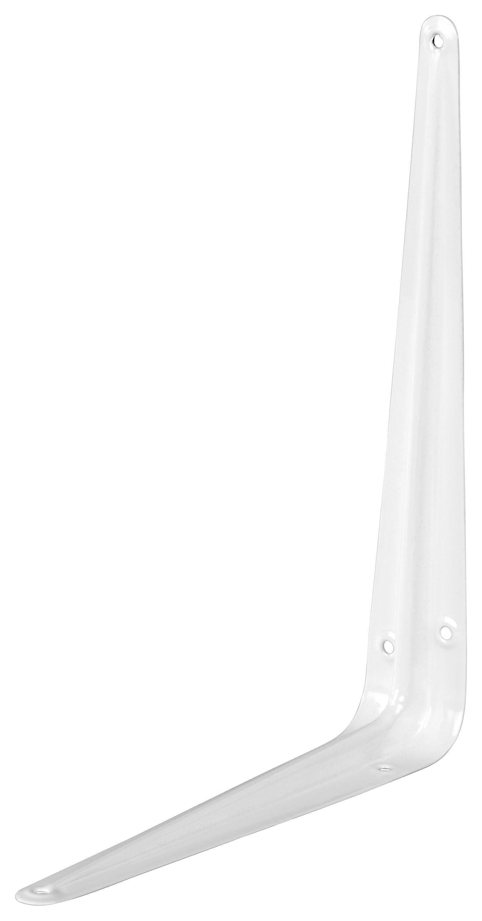 Regalkonsole 20 / 25 cm - Weiß, KONVENTIONELL, Metall (20/25cm)