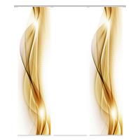 Flächenvorhang 3-tlg. Neblana B: 60 Cm, Gold/weiß - Goldfarben, Basics, Textil (60/245cm)