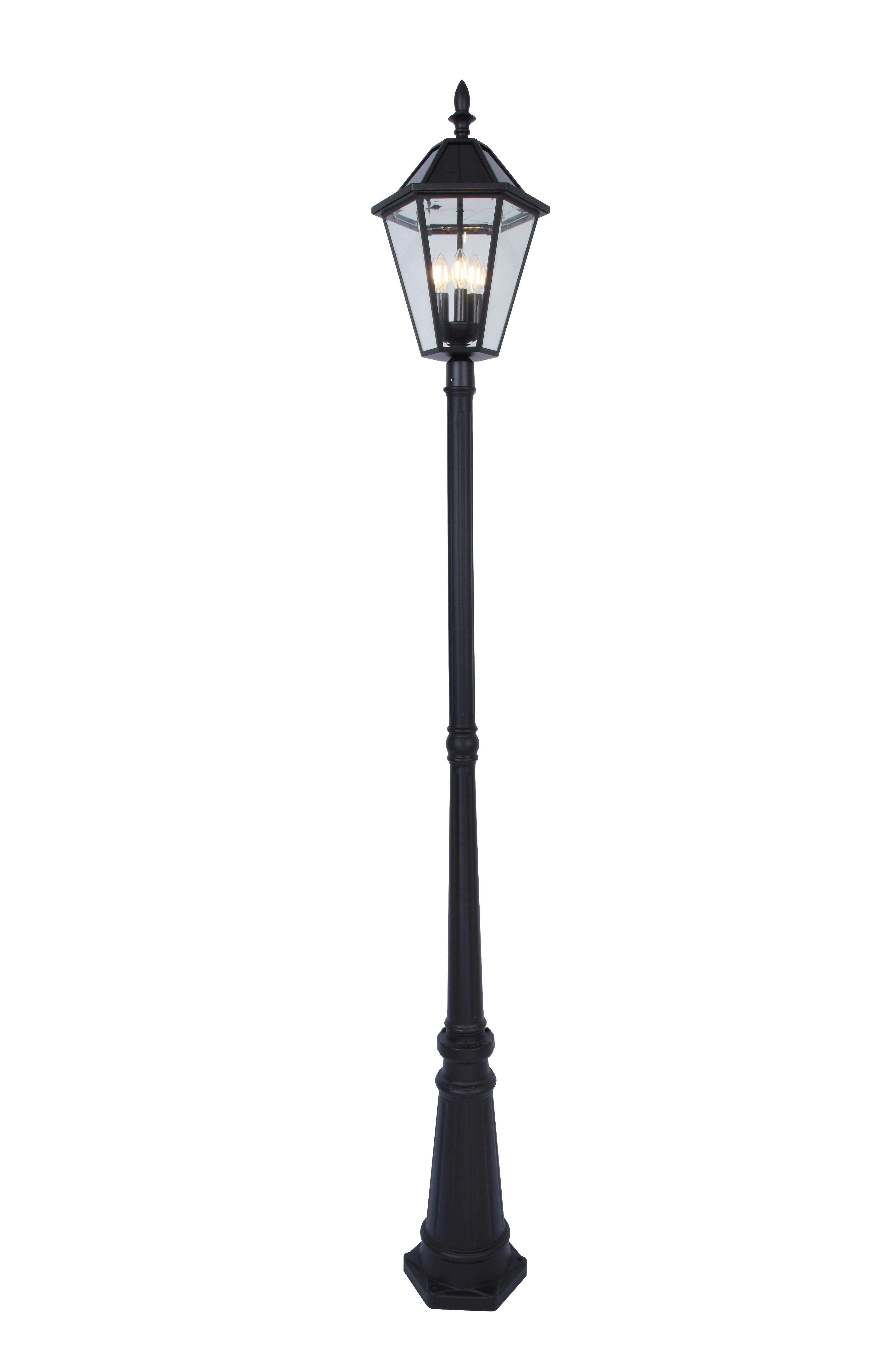 Wegeleuchte 6951301189 London - Klar/Schwarz, Design, Glas/Metall (31/227cm)