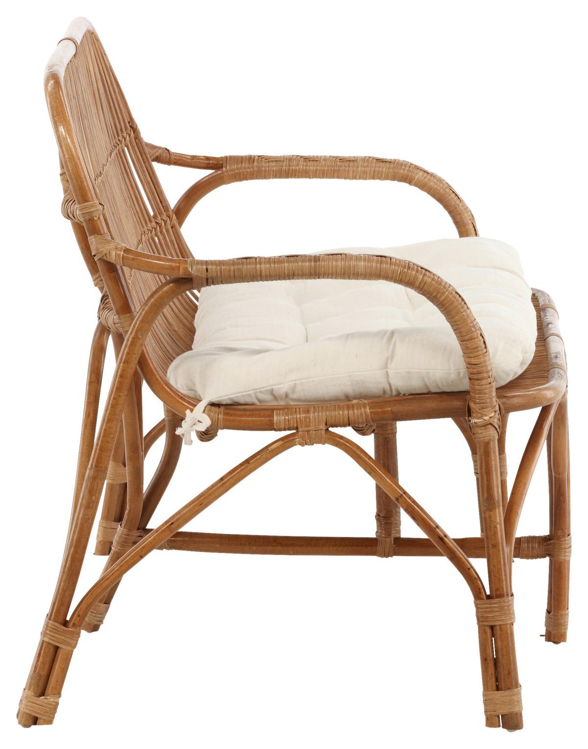 Loungesofa Nella Aus Holz - Naturfarben/Weiß, KONVENTIONELL, Holz (130/93/82cm) - Gardenson
