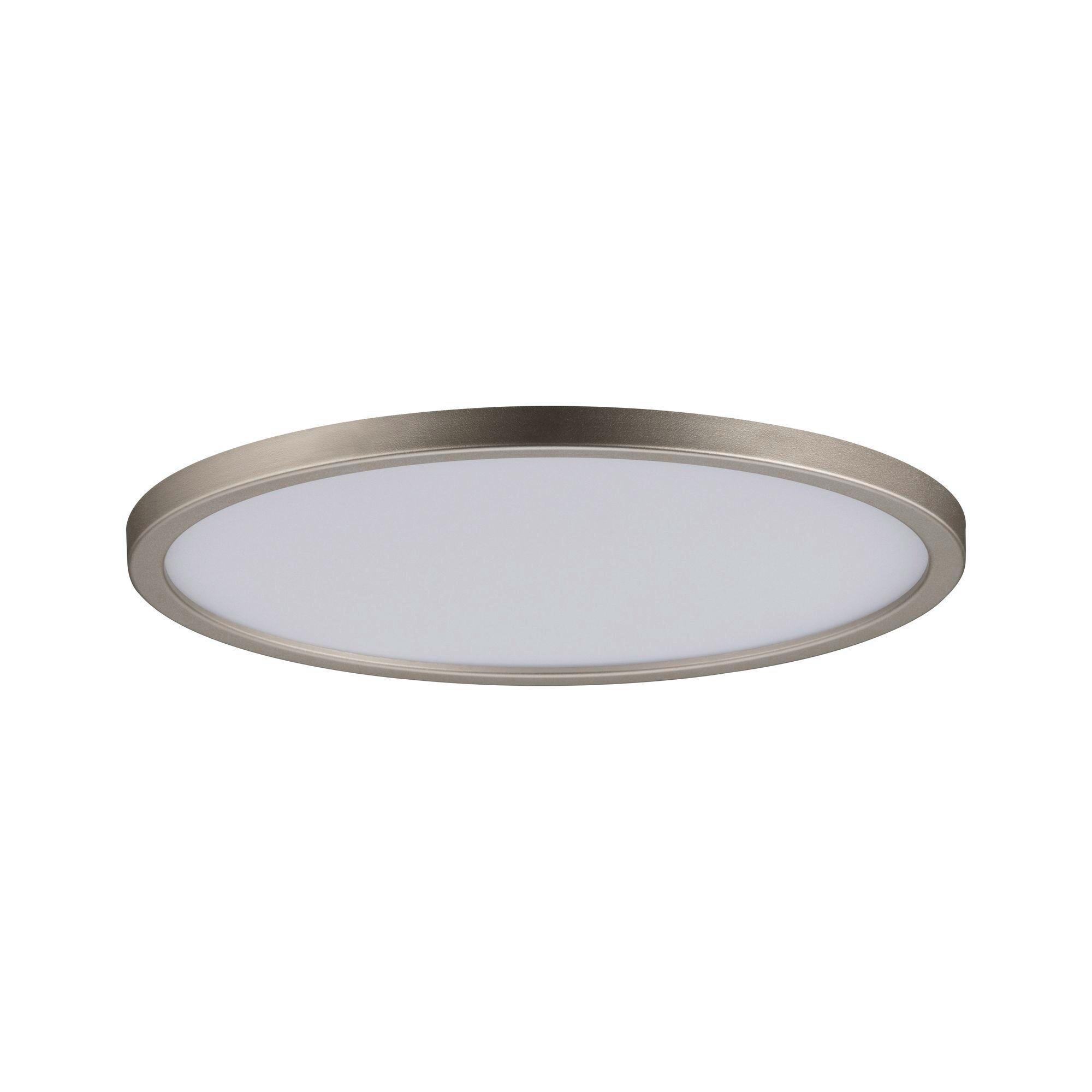 Led-deckenleuchte Ø 18 Cm Nickelfarben Matt Rund - Nickelfarben, Basics, Kunststoff (18/1cm) - Paulmann