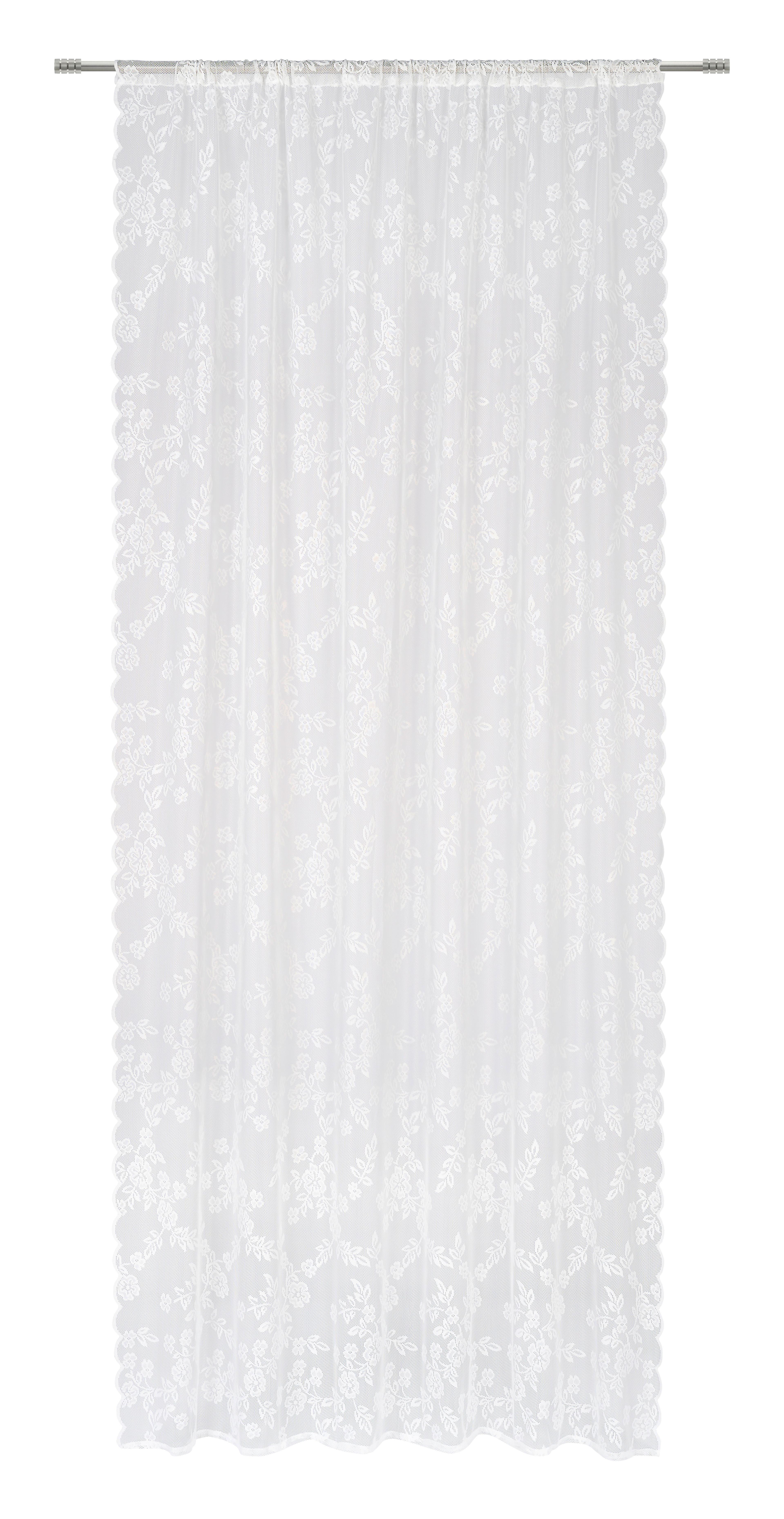 Hotový záves LENE biela, ca. 140x245cm - biela, Romantik / Landhaus, textil (140/245cm) - Based