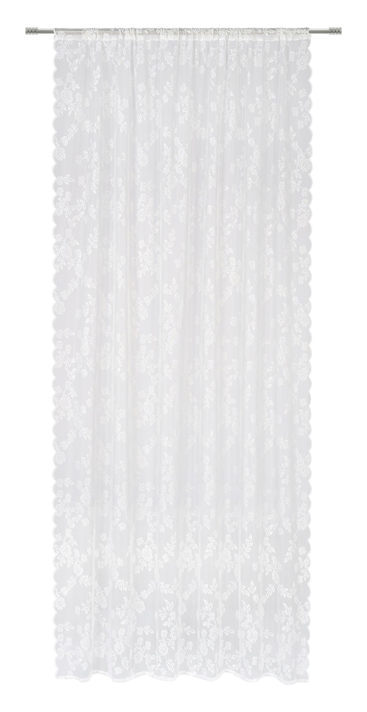 Hotový záves LENE biela, ca. 140x245cm - biela, Romantik / Landhaus, textil (140/245cm) - Based