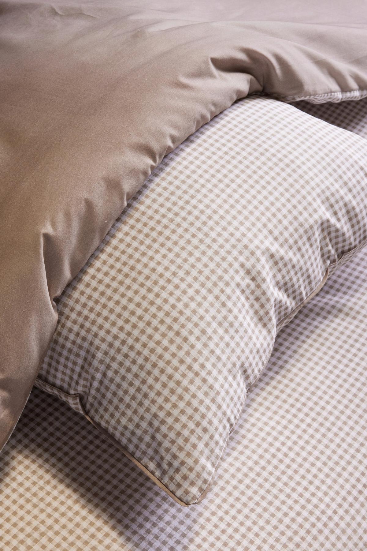 POVLEČENÍ VICHY XXL - bílá/krémová, textil (200/220cm)