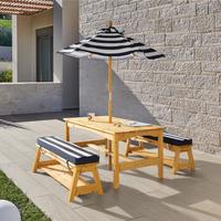 Zahradní sada pro děti DAISY - bílá/modrá, Moderní, dřevo/textil - Bessagi Kids