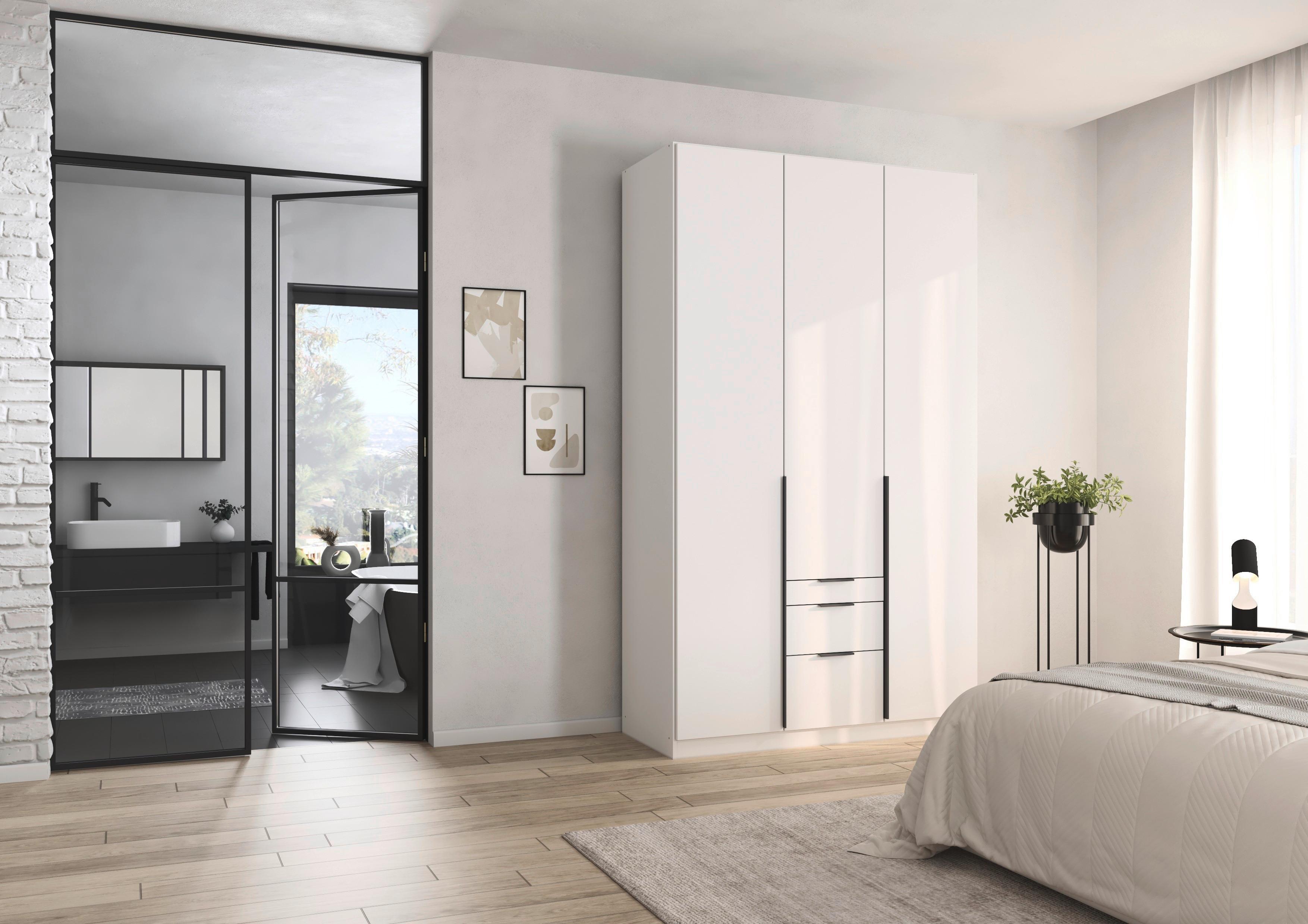 Drehtürenschrank Alabama Weiß B: 136 Cm - Weiß, MODERN, Holzwerkstoff (136/229/54cm) - Rauch Möbel
