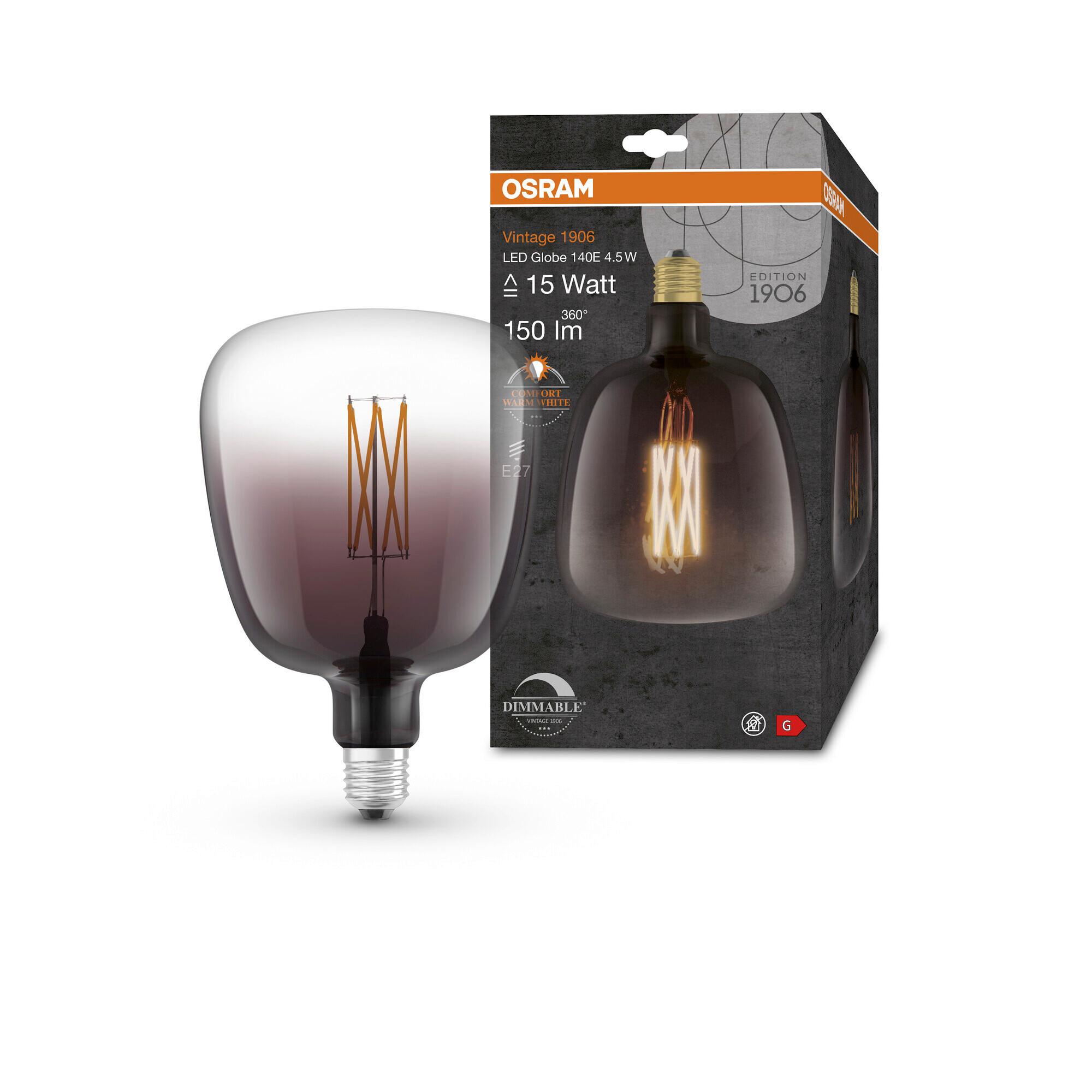 LED-Leuchtmittel Vintage 1906 Led Dim 15  4.5 W - Hellgrau, Basics, Glas (14/20cm) - Osram