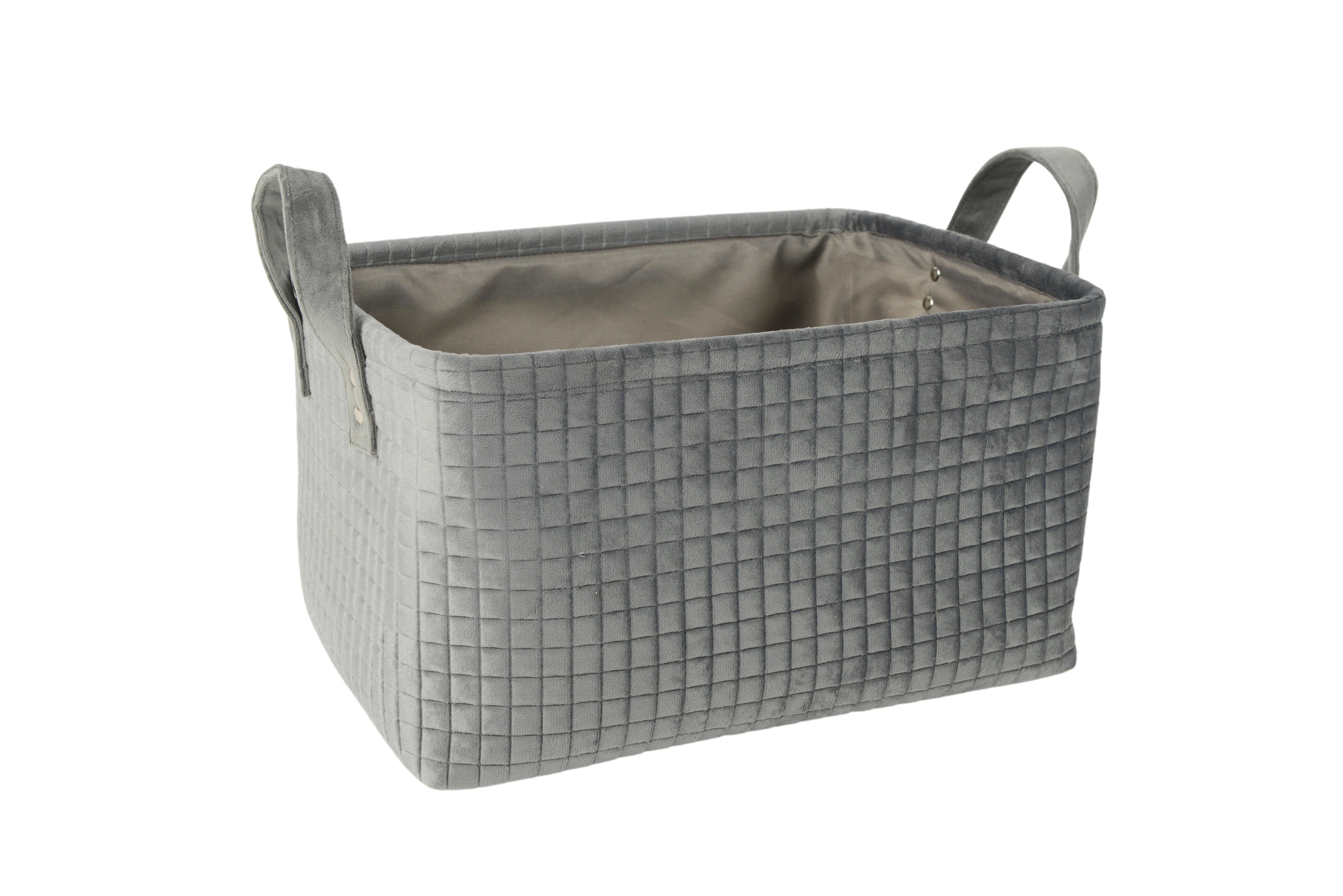 Korb Nina - L - Grau, Basics, Kunststoff/Textil (36/26/20cm) - James Wood