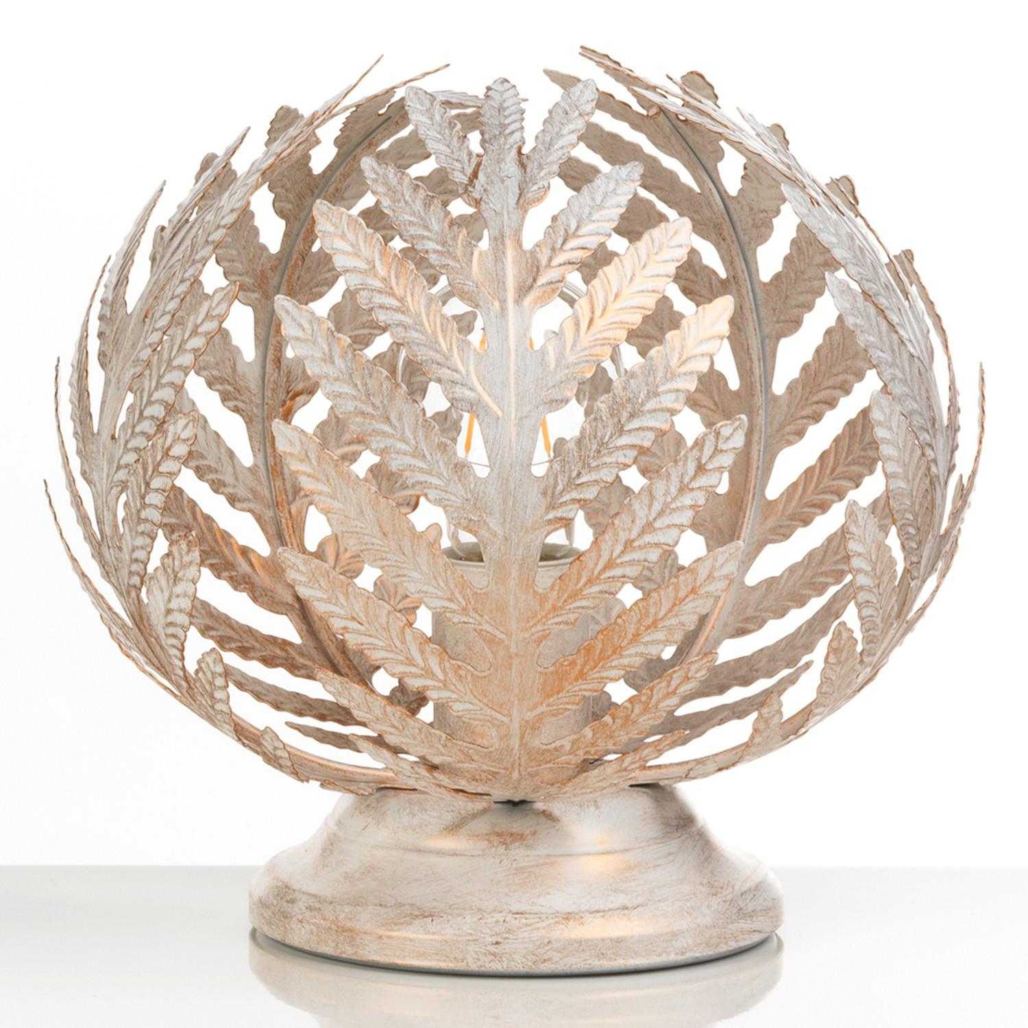 Tischleuchte 4996/Lpa - Weiß, Natur, Metall (25/25cm)
